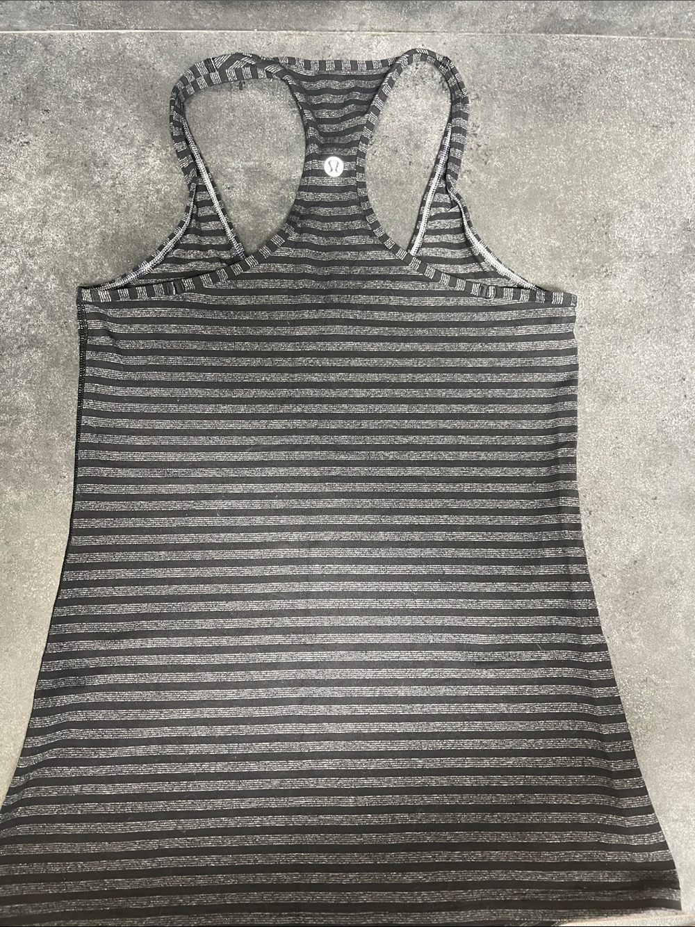lululemon athletica Gray & Charcoal Striped Racerback Tank